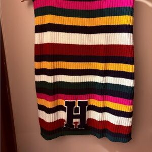 Y2K Tommy Hilfiger Multicolor Striped Knit Skirt Extra Long